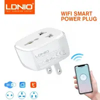 LDNIO Wifi Smart Plug Devices Socket With Timer Tuya APP Remote Control Smart Switch Alexa UK US EU to Universal Adapter