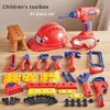 Kids Toolbox Kit Educational Toys Simulation Repair Tools Toys Drill Game Learning Engineering Puzzle Toys for Boy Gifts Set 2