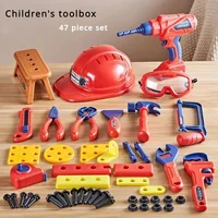 Kids Toolbox Kit Educational Toys Simulation Repair Tools Toys Drill Game Learning Engineering Puzzle Toys for Boy Gifts Set 2