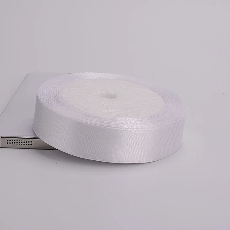 (25yards/roll)6mm-75mm white Silk Satin Ribbons Wedding Decor