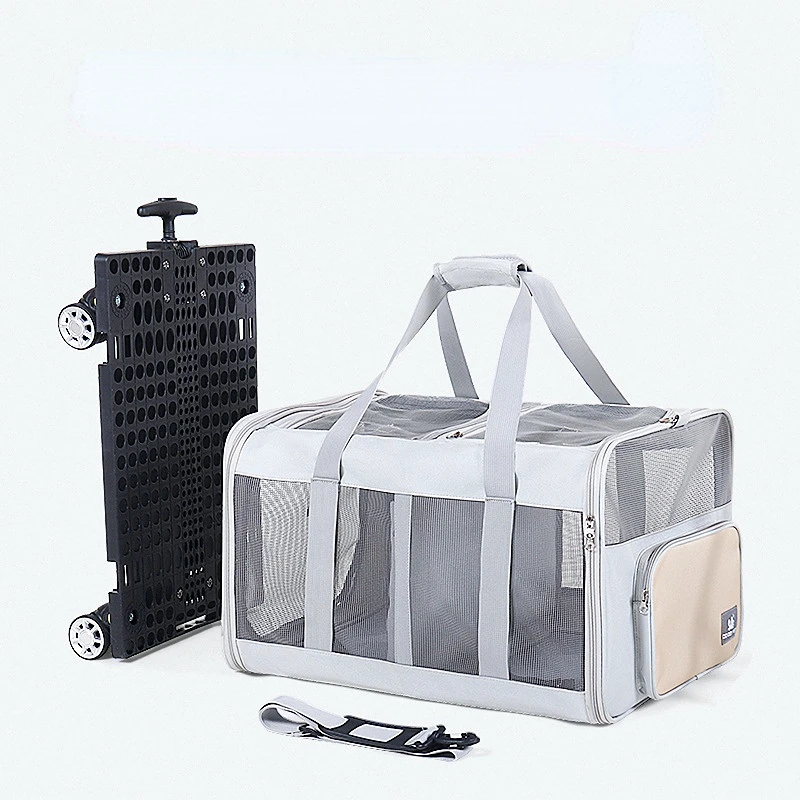 Detachable Pet Trolley Case Carrier Cats Dogs Bag Universal Large  Expandable Cat Carrier with Wheels Double-layer Pet Carrier - AliExpress