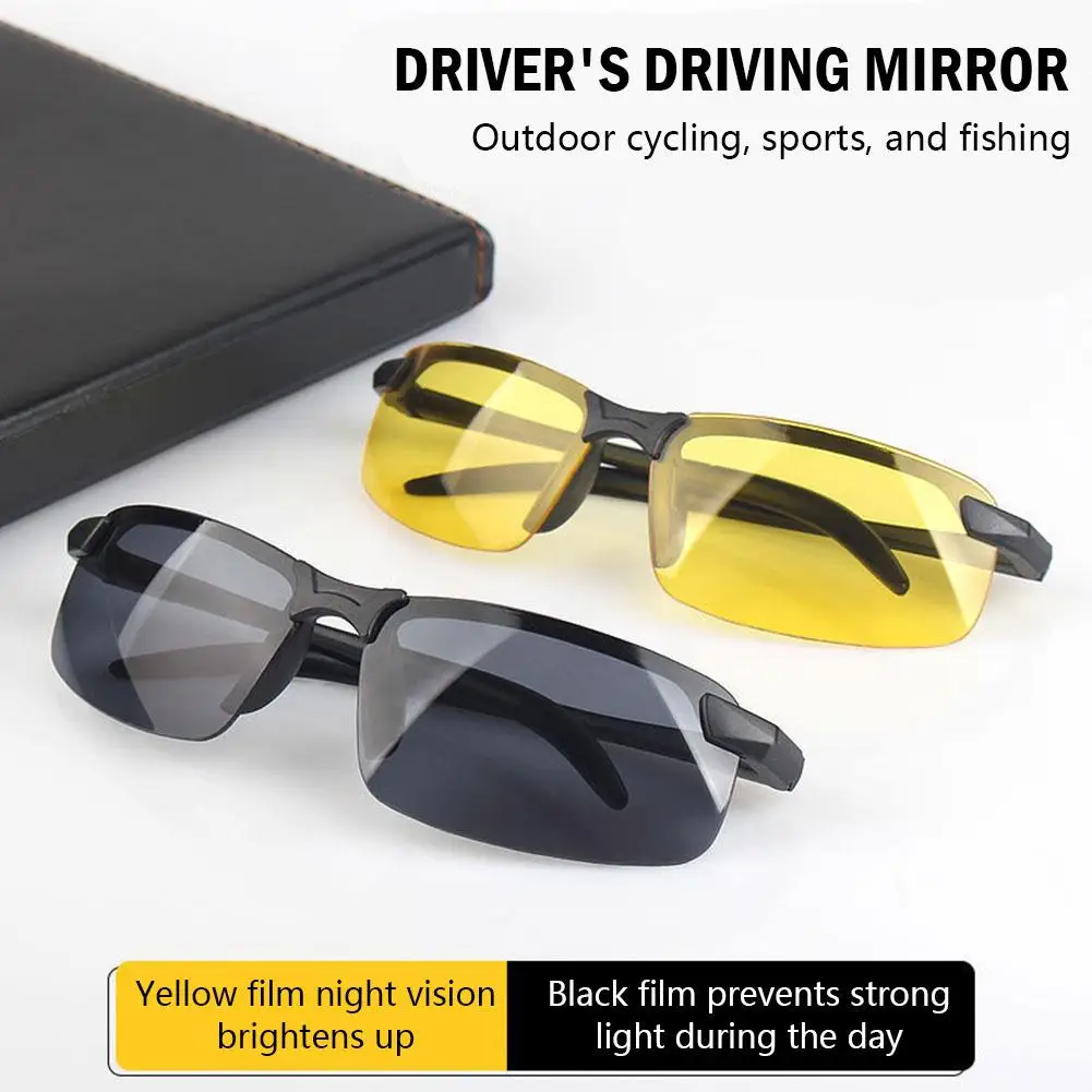 Night Vision Glasses Men Sunglasses Anti Night Sport Eyewear and Men Driver UV Fishing Day Outdoor Goggles Women B3P8