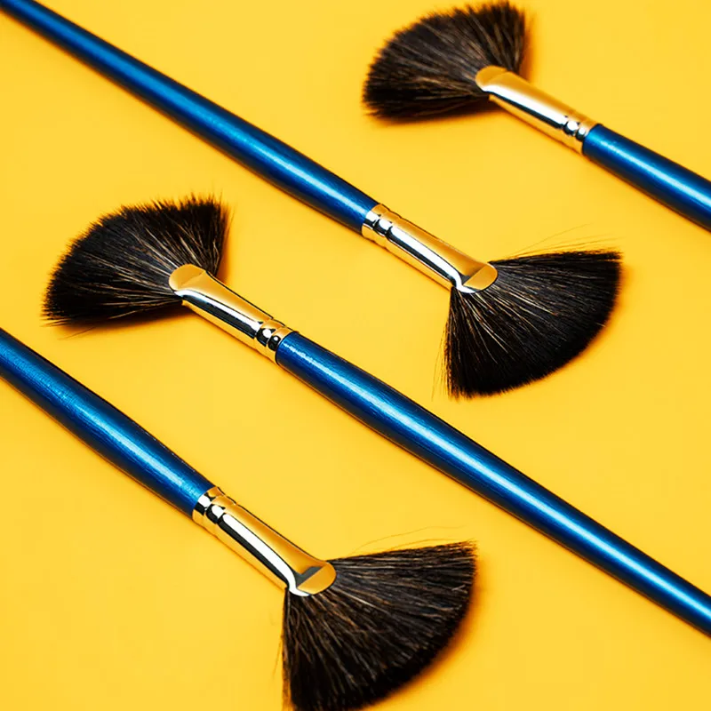 Pottery Tools Fan-shaped Brush Wooden Rod Good Water Absorption DIY Ceramic Large-area Coloring Brush Glaze Hydration