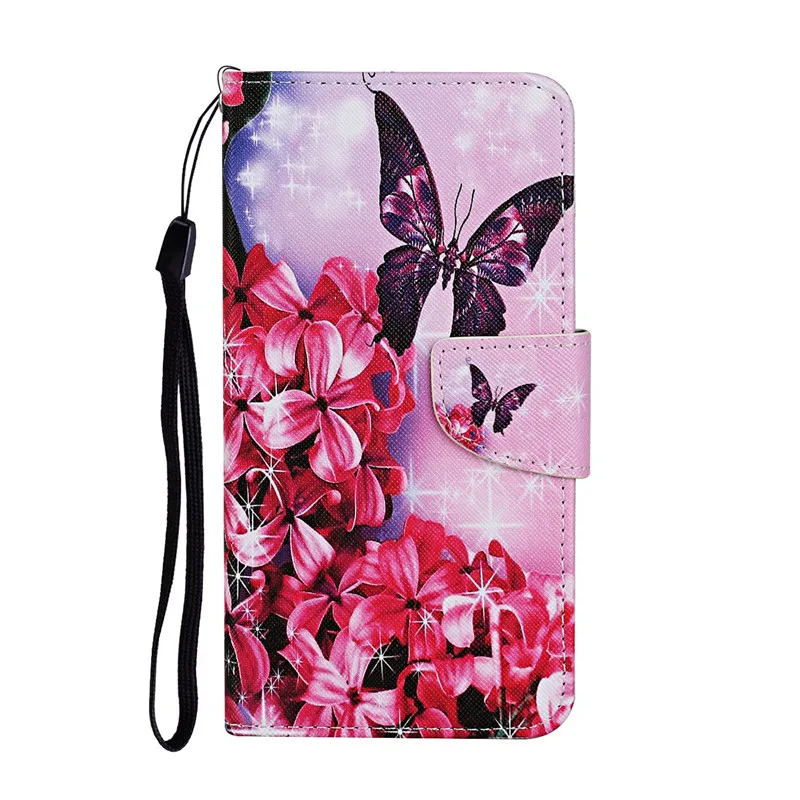 Leather Flip Wallet Case with Card Slots