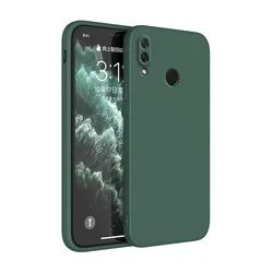 Custodia per telefono in silicone liquido di lusso, morbida e quadrata, con protezione per la fotocamera - Cover sottile classica