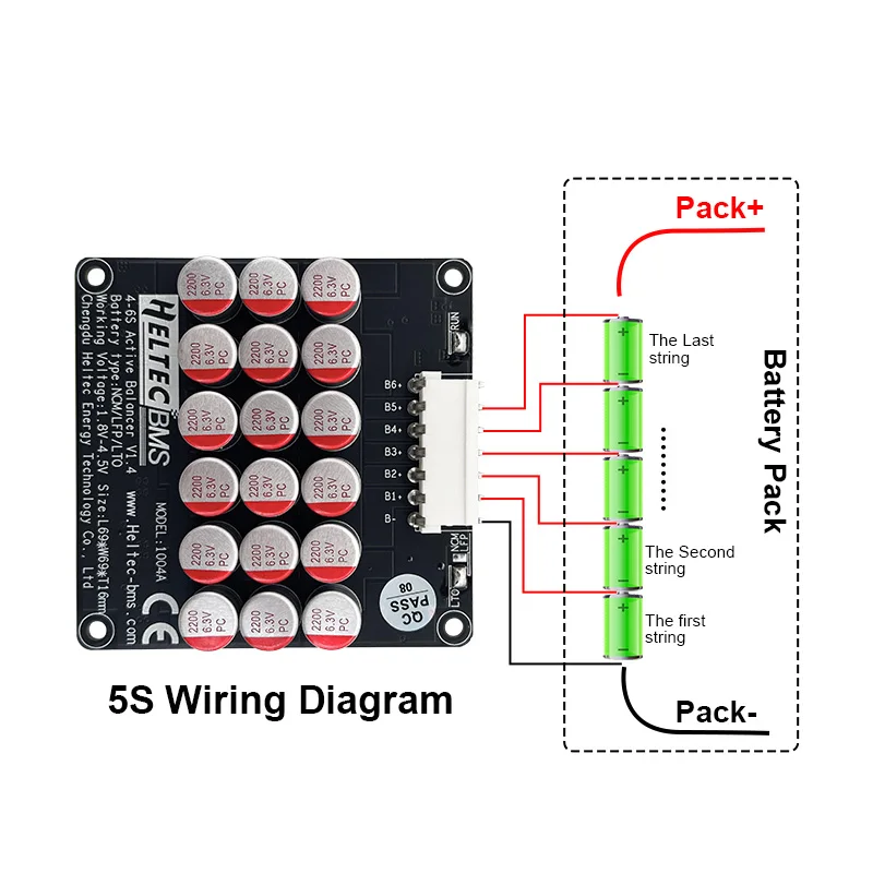 5A battery cell balance module 4s 3S 5S 6S 7S 8S 12S 13S 16S 20S 21S for Ternary