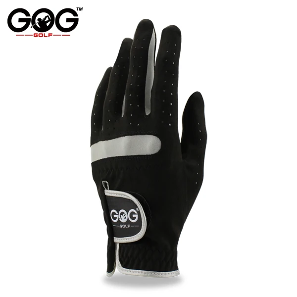 Pack of 10 PCS Men's Golf Gloves Breathable Black Soft Fabric Brand GOG Golf Glove Left Hand Drop Ship 6