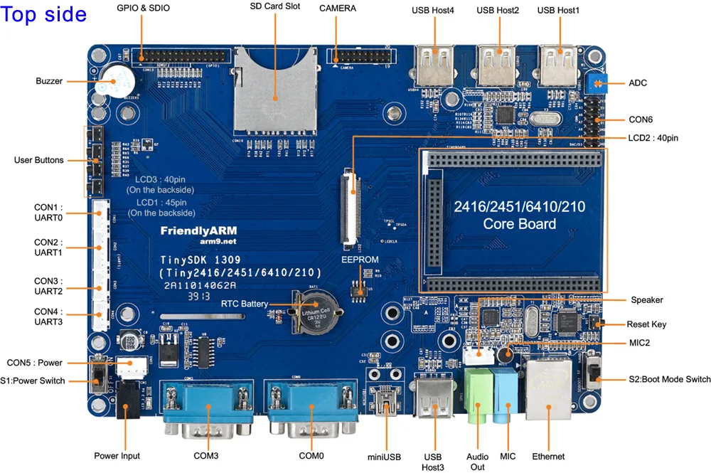

Tiny6410 Tiny210 Tiny2416 Tiny2451 Development Board Baseboard Tinyqsdk 131