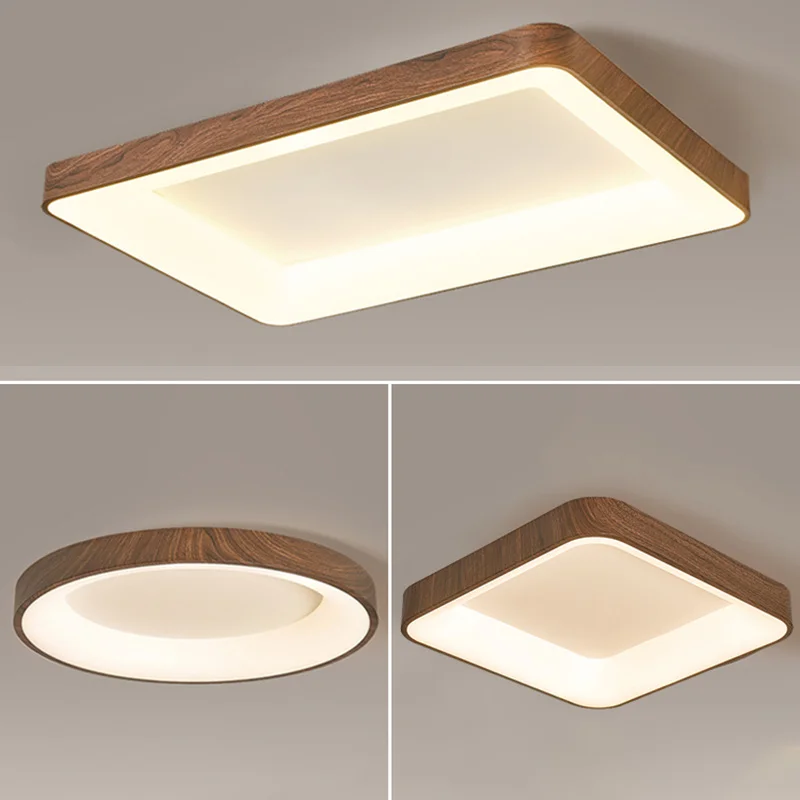Led Ceiling Light Imitation Wood Led Ceiling Lamp Lighting For Living