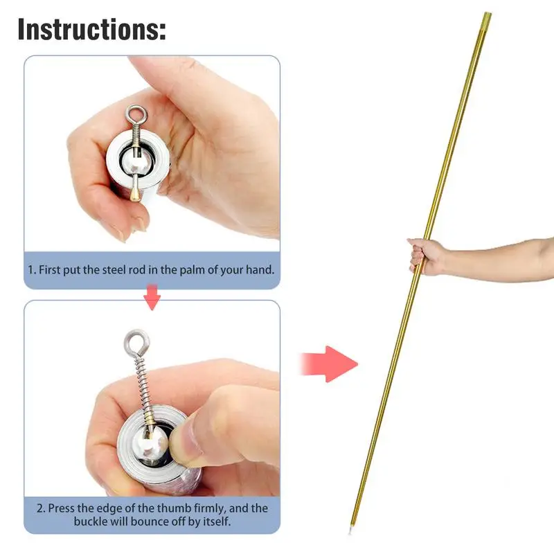 Magic Pocket Staff Portable Martial Arts Metal Stainless Steel