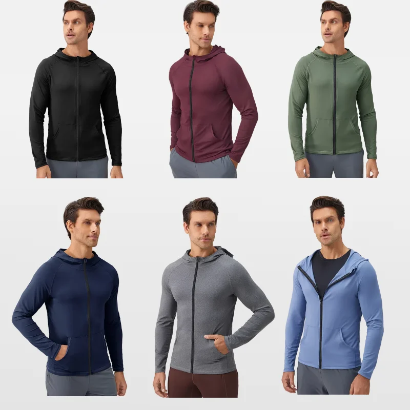 

Men's clothing sports with zipper stand up collar fitness suit long sleeved quick drying running fitness training Men's jacket