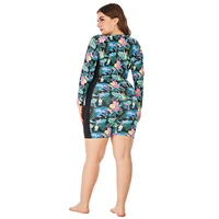 Long sleeves Large Size Women's Swimsuit 2