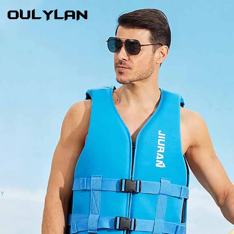 

Oulylan Sports Jacket Neoprene Safety Life Vest Water Fishing Life Kayaking Boating Swimming Drifting Safety Vest for Adult