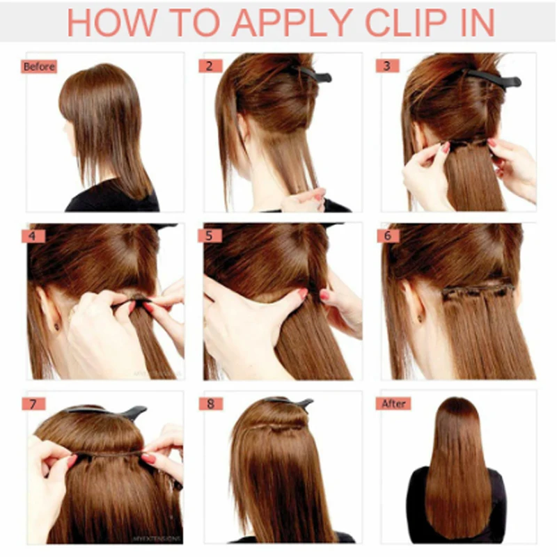 16Clip In Hair Extensions 18Inch  Hair Accessories Long Curly Hair Extension Clip Synthetic Hair Wigs for Women