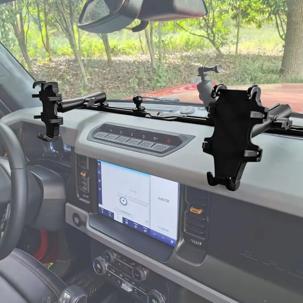 Ford Bronco 2021 2022 자동차 액세서리 용 다기능 휴대 전화 확장 랙 홀더 GPS 스탠드 지원 브래킷로드