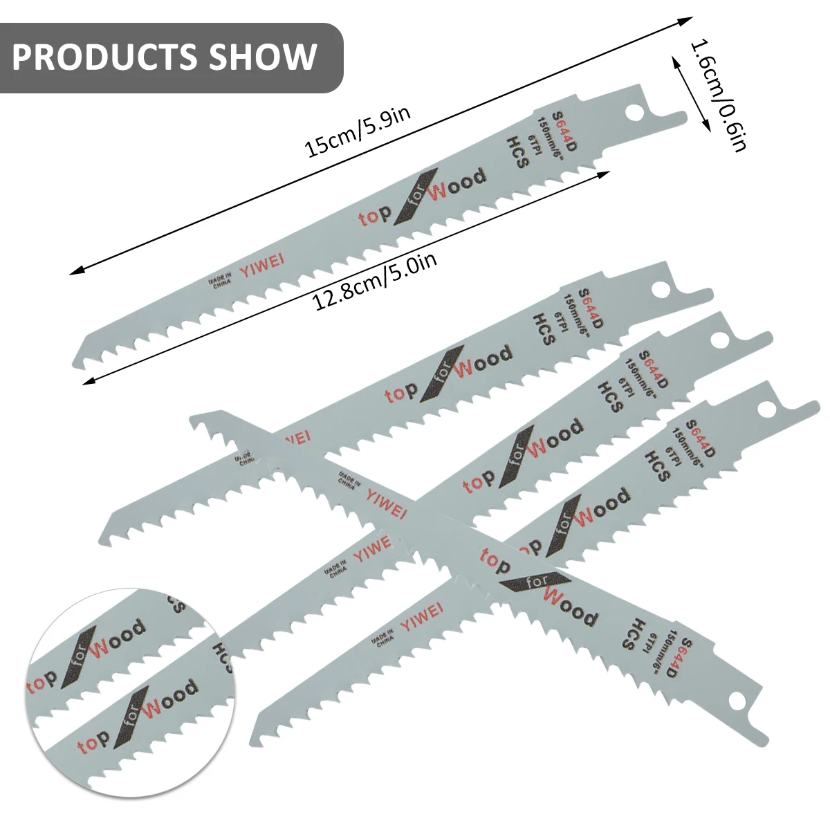 Jig Saw Blades 5Pcs Reciprocating Jig Saw Blades Saber Saw Handsaw Multi Blade For Cutting Wood Metal Renovator Power Tools Accessory