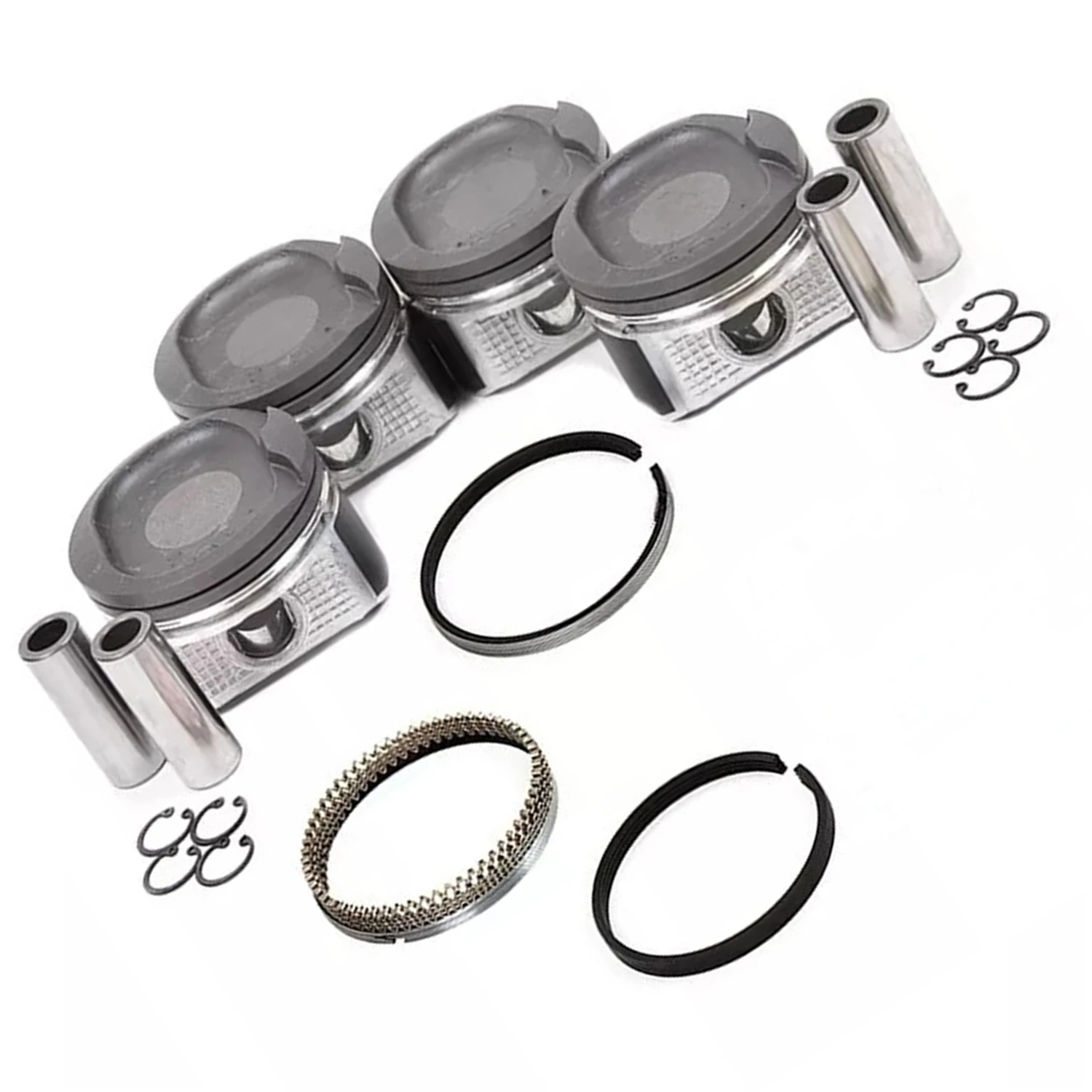 4pc Engine Piston&Rings Set For 00-08 Toyota Celica GT Corolla MR2 Chevrolet 1.8L 1ZZFE Engine Car Accessories Part Replacement