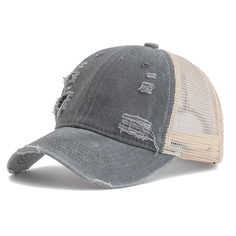 Heißer Verkauf Unisex Trucker Hut Multi Farben einfache Baseball mütze Frauen Männer gewaschen Baumwolle Distressed Mütze – Detail 3