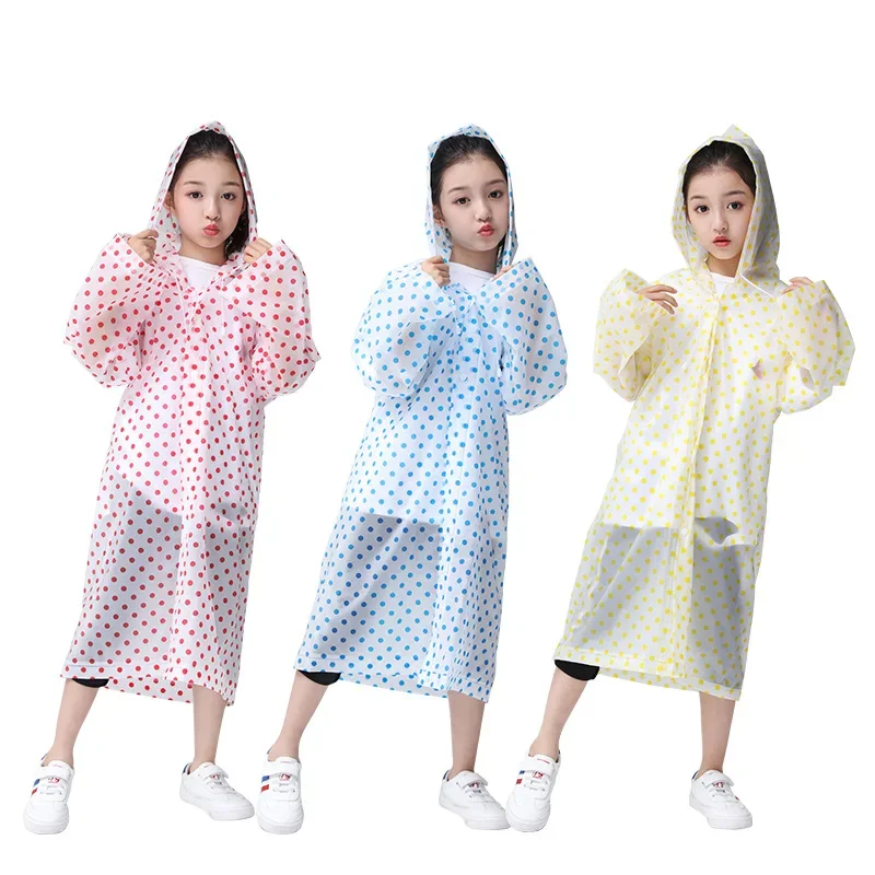 어린이용 비옷, 불침투성 두꺼운 방수 비옷, 관광 야외 하이킹 비 판초