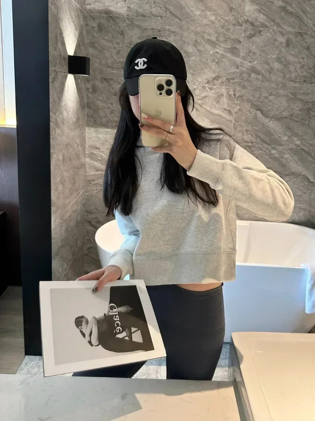 Lemon Women's Loungeful Hoodie Short Long-sleeved Hoodie Female Fitness Yoga Pure Cotton Wool Ring Loose Casual Pullover