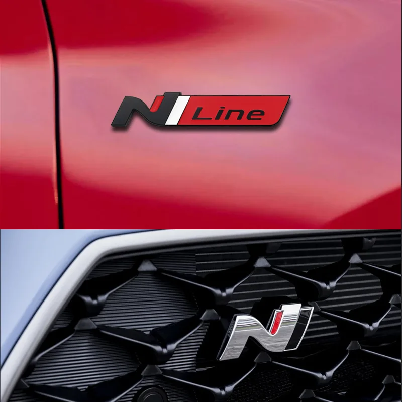 Автомобильная наклейка N Line Nline эмблема значок наклейка для Hyundai I20 I30 Kona Tucson Sonata Elantra Veloster крыло логотип передней решетки (art.: 3920bdf59bfcc) - 3920bdf59bfcc