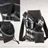5 specifications Single Side Tool Belt Pouch for Electrician Carpenters and Builders, Durable Canvas Construction, black 1