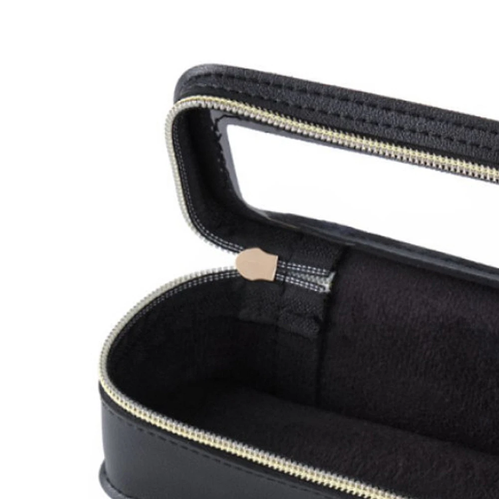 Women PU Makeup Brush Bag Makeup Storage Bag Transparent Portable Cosmetic Pouch Dual Zipper Travel Wash Bag Travel Cosmetic Bag