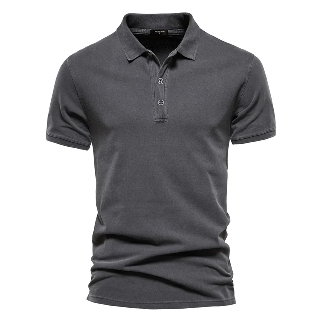 Solid color polo shirts in cotton Dresoo