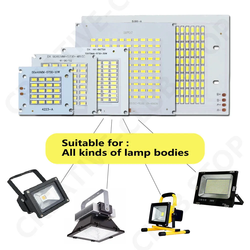 LED Lamp Chip SMD5730 DC30-36V Cool White 7000K 10W 20W 30W 50W Super Power DIY For Outdoor FloodLight Spotlight LED Bulb Light