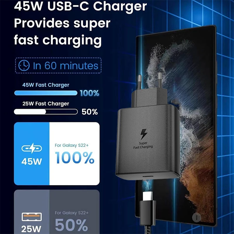 SAMSUNG 45W Super Fast Type C USB Charger Adapter