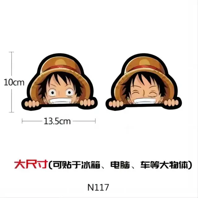 TSTR® One Piece Stickers Muraux Adhésif 3D Luffy Affiche