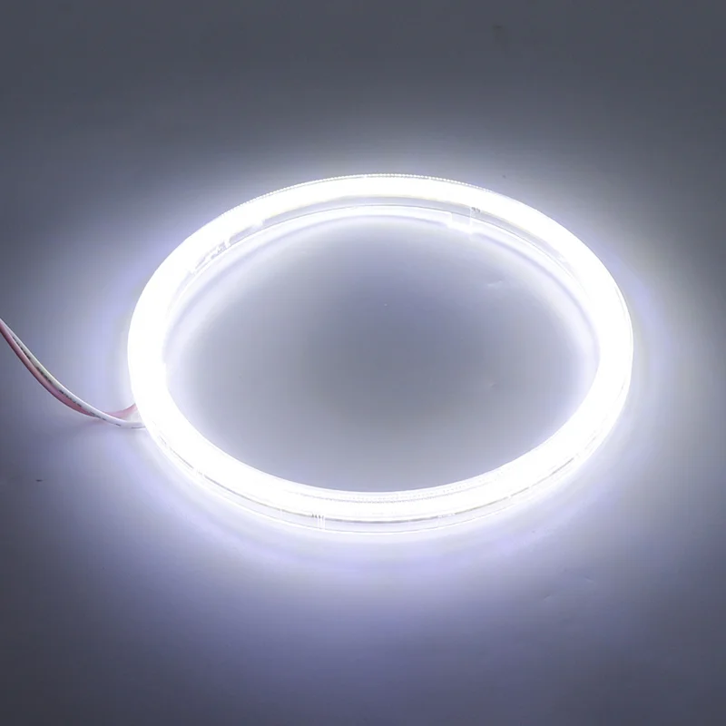 2pcs Car COB Angel Eye LED White Light Motorcycle Headlight 60/70/80/90/100/110/120mm Circle Ring Aperture Lamp | Автомобили и