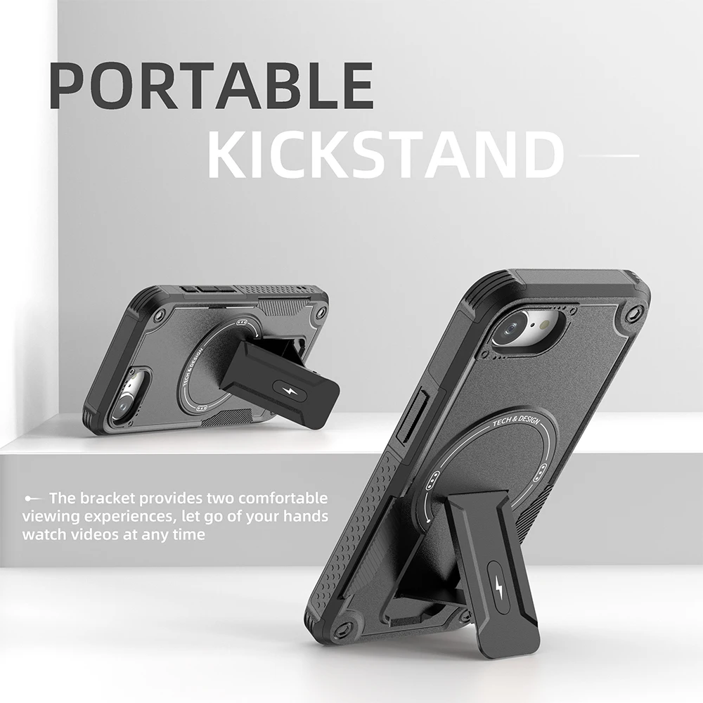 Armor Case for Iphone 16e Iphone16e Shockproof Mobile Phone Accessories Stand Cases 5