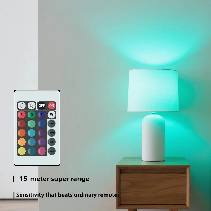LED Bulb AC 220V E27 RGBW IR Remote Control Changeable Colorful RGB White Ampoules Spotlight