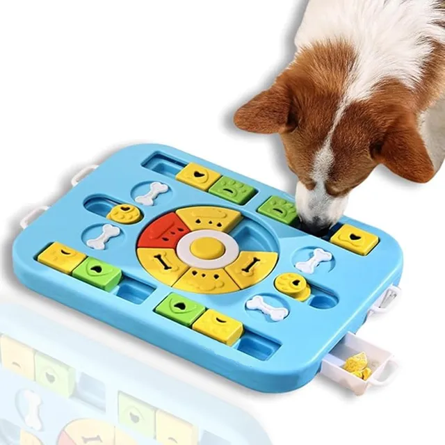 Interactive Dog Puzzle Toy for Large, Medium, Small Dogs and Cats, 4 Ways to Play, Slow Feeder Promotes Digestion, Easy to Clean