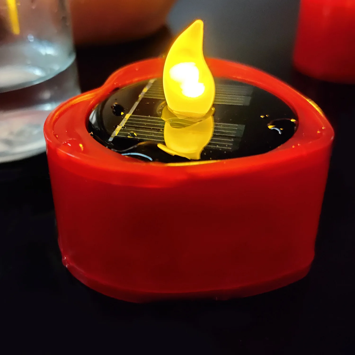 Romantic Waterproof  Solar Energy LED Light Candle Emitting Color:Warm White 5