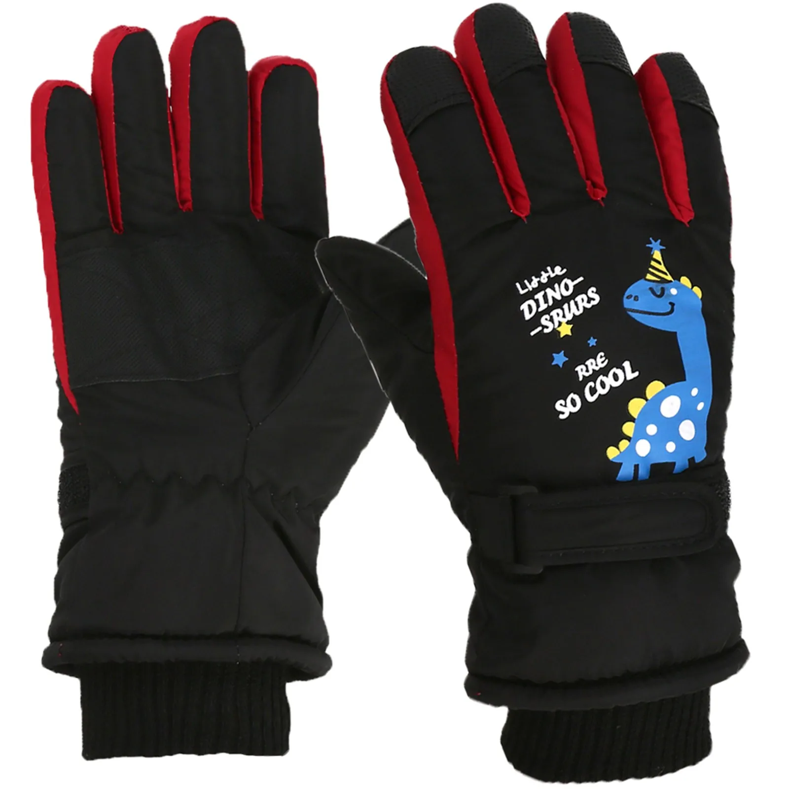 Winter Children Ski Gloves Thicken Waterproof Kids Gloves Snowboard Riding Snow Child Winter for Boys and Girls 5-9 Years