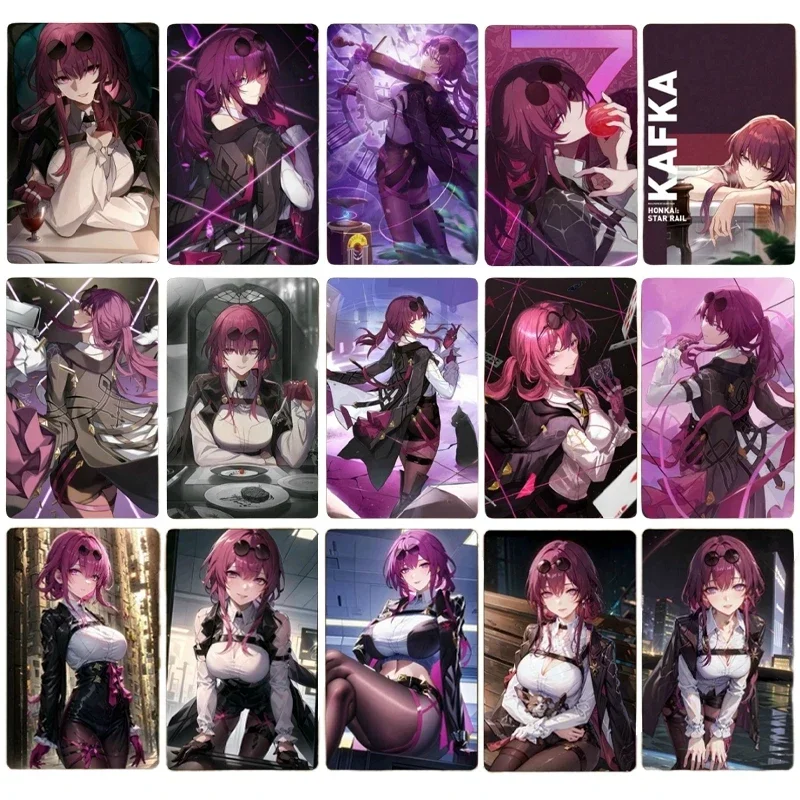 

Honkai: Star Rail Kafka High Definition Crystal Card Sticker Animation Characters Anime Classics Game Collection Cards Toy Gift