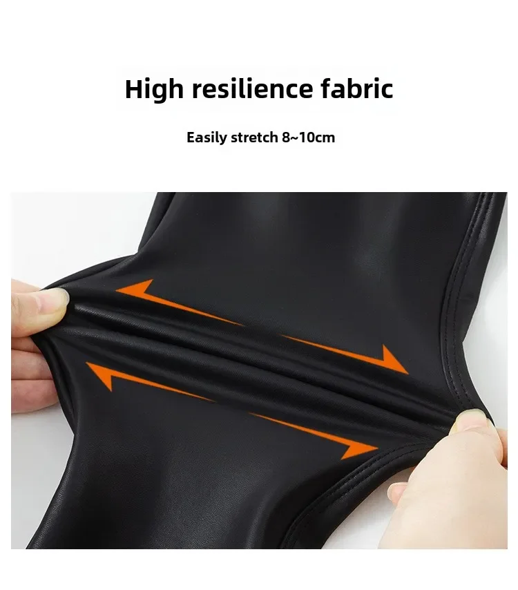 2024 Fall Winter High-Grade Fleece PU Leather Leggings Women High Waist Hip Lift Tight Sexy Faux Leather Warm Leggings