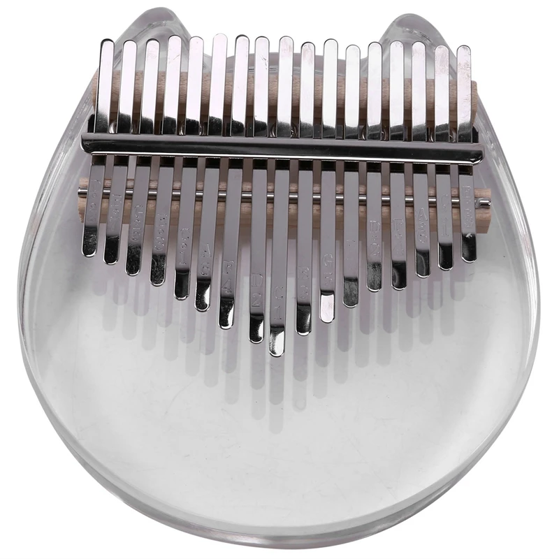 

Crystal 17 Keys Kalimba Transparent Acrylic Cat Mbira Thumb Piano Keyboard Finger Musical Instrument Gift For Beginner