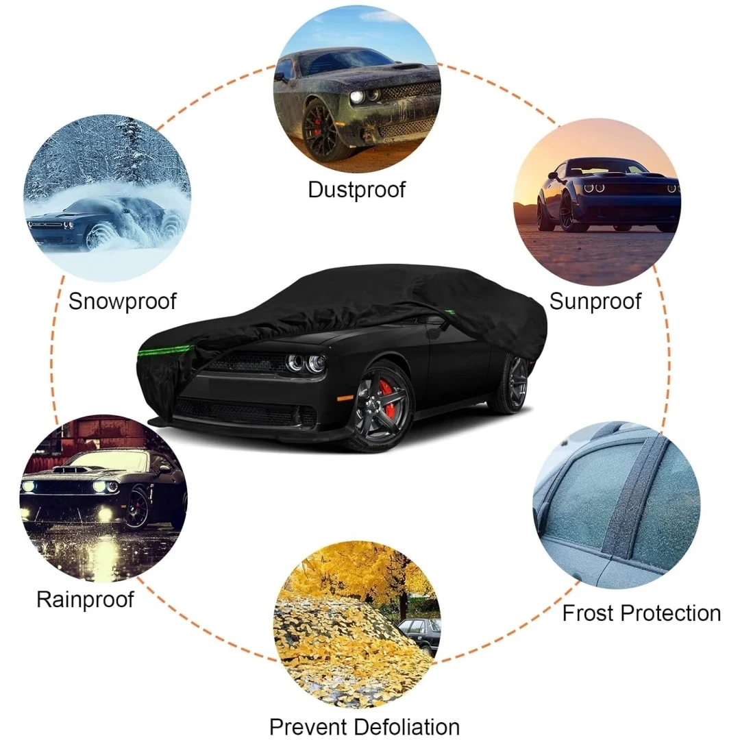 車カバー 防水 全天候型 交換用 2008-2024 チャレンジャー用 ジッパードア付き 雪 雨 ほこり ひょう保護用  防水全天候型カーカバー,2008〜2024度のドア,雪,雨,ほこり,バリの保護,ジッパー - AliExpress, image size:1080x1080