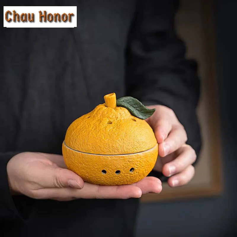Great Lucky Incense Holder Ugly Orange Incense Burners Mosquito Censer Thurible Smell Distributor Tea Items Ornaments Room Decor