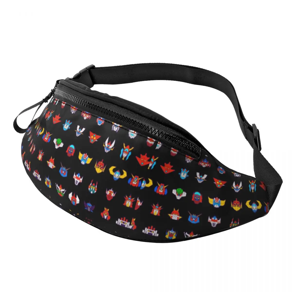 

70s Robots Color Grendizer Mazinger Fanny Pack Custom UFO Robot Crossbody Waist Bag for Cycling Camping Phone Money Pouch