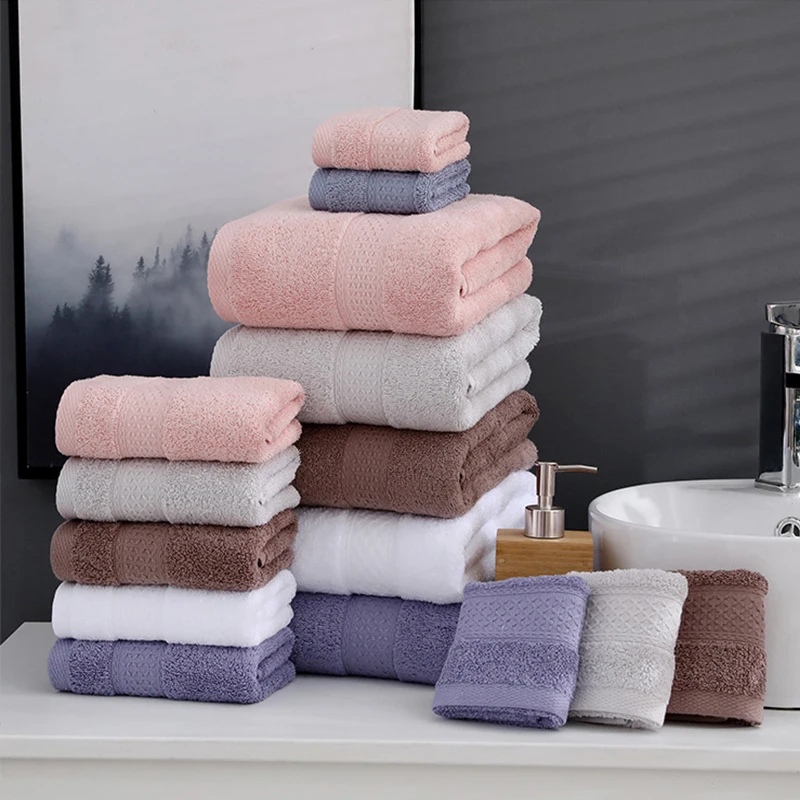 100% cotton towel Soft absorbent towel, absorbent pure hand wash hair shower microfiber towel bathroom family hotel 5