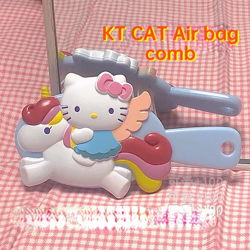 

Sanrio Anime Figures Hello Kitty Cute Cartoon Characters Kt Cat Comb Doll Desktop Decoration Model Toy Kids Gifts