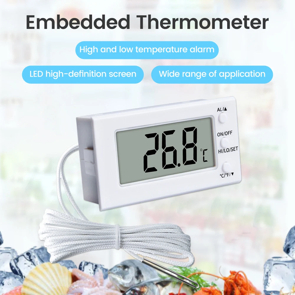 Description Picture 2 of item-50~300 ℃ Embedded Electronic Digital Thermometer Oven High-temperature Resistant Thermometer Temperature Sensor With Probe
