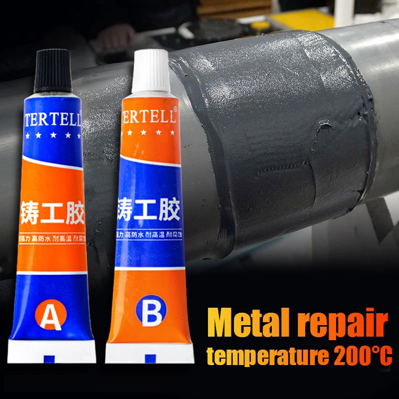 100g Magic Repair Glue AB Metal Cast Iron Repairing Adhesive Heat  Resistance Cold Weld Metal Repair Adhesive Agent Caster Glue