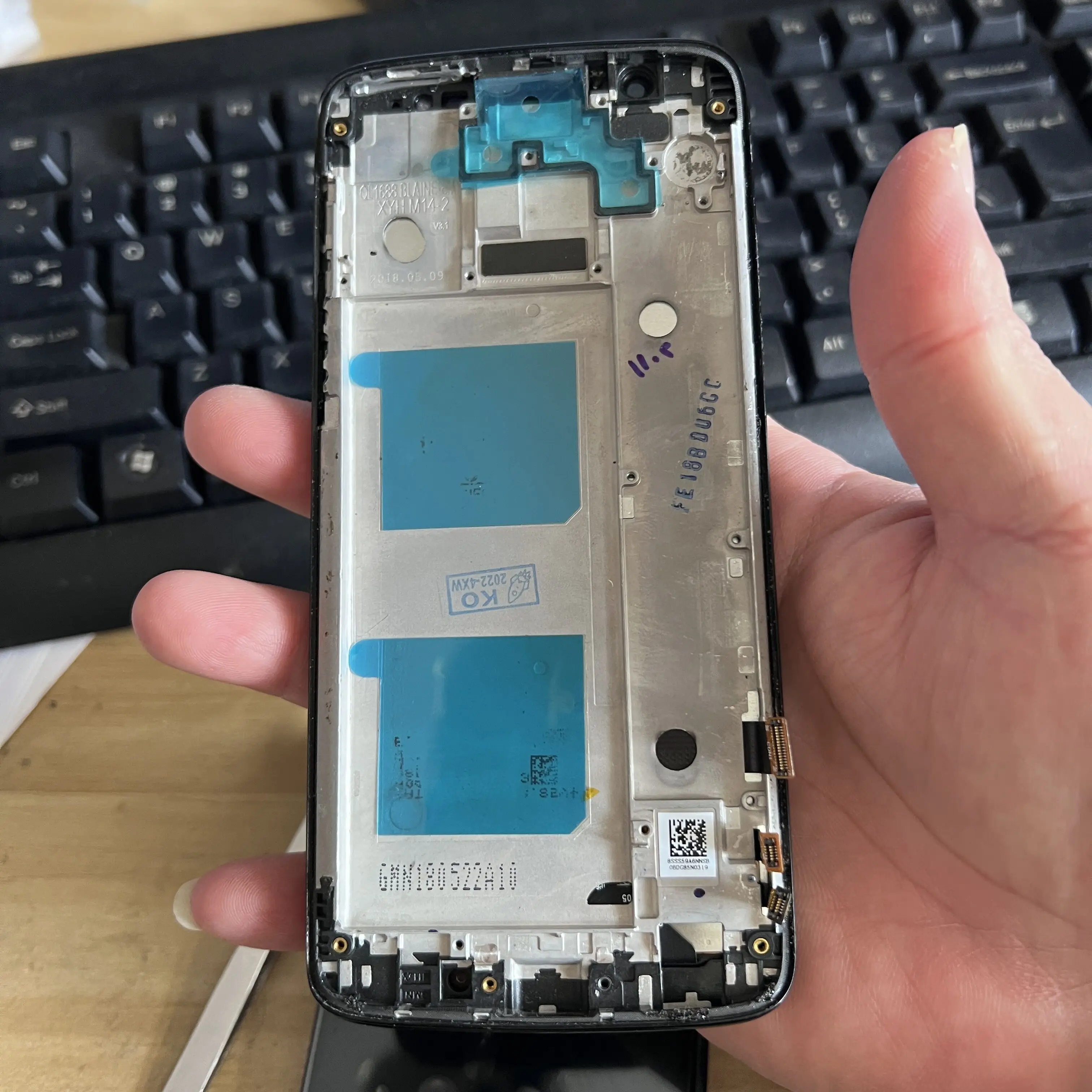 Для Motorola Moto G6 ЖК-дисплей сенсорный экран дигитайзер в сборе с рамкой отпечаток пальца KeyeyXT1925 XT1925-10 Замена