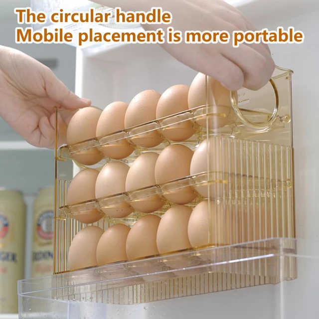 Fresh-keeping Eggs Container Case 3-Layer Flip Egg Storage Box For Fridge  Door Egg Organizer Rack Refrigerator Egg Holder Tray