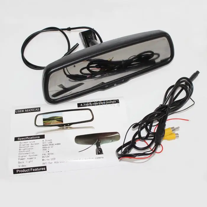 Car Display Monitor 4.3 inch TFT LCD Parking Rearview Mirror For VW etc